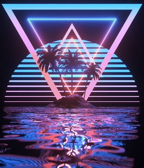 Glorious 80s neon aesthetic vaporwave art // Image credit: tumblr user ...