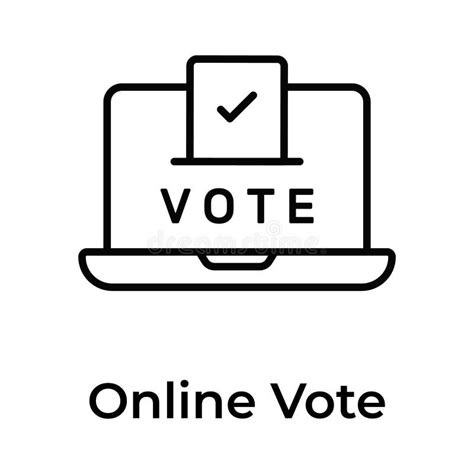 Online Voting Vector Design Isolated On White Background Stock Vector