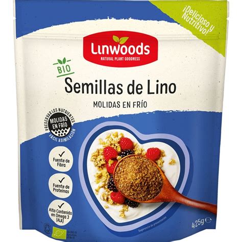 LINWOODS Bio semillas de lino molidas en frío ecológicas y sin gluten