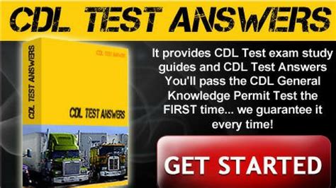 Cdl Test Questions And Answers Printable Pe