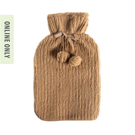Body Beauty Hush Fleece Ribbed Hot Water Bottle Cover 2L