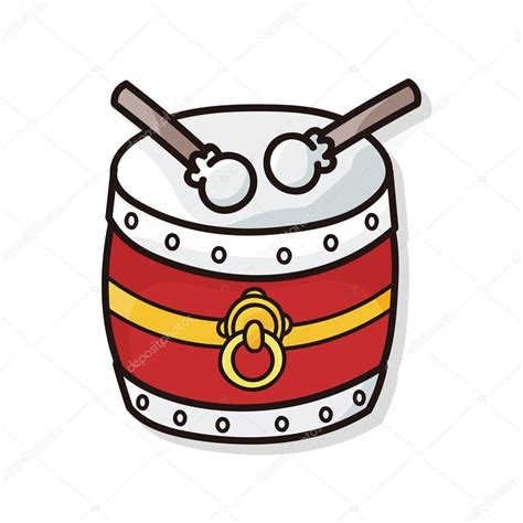 Chinese Drum Doodle Stock Illustration By Wenchiawang