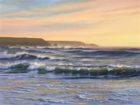 Across The Bay Constantine Vincent Basham Seascape Artist Cornwall