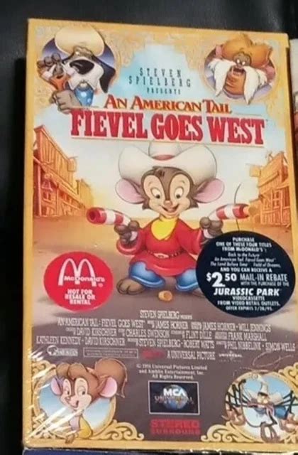 AN AMERICAN TAIL Fievel Goes West VHS Movie McDonalds 1991 Vintage EUR