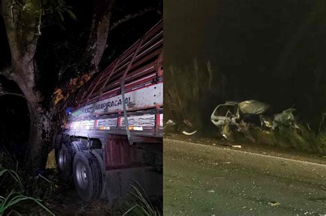 Acidente entre carros e caminhão deixa uma pessoa morta na BR 316 em