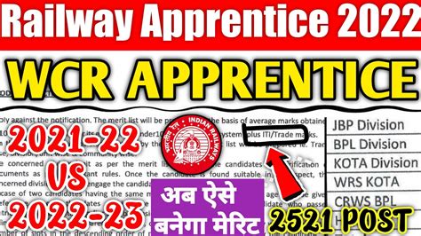 West Central Railway Apprentice Merit List Th