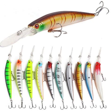 Buy Pcs Minnow Fishing Lures Hard Bait Cm G Wobbler Bass Pike