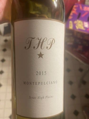 Llano Estacado Winery THP Montepulciano Vivino US