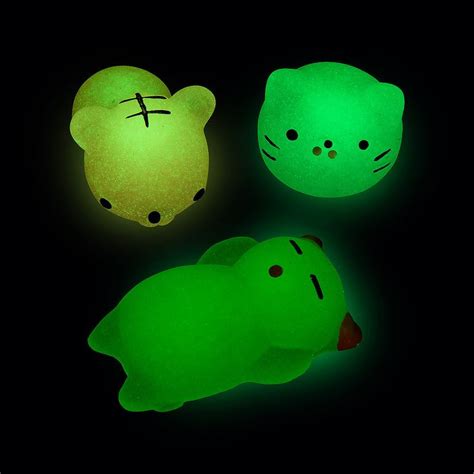 Glow In The Dark Mochi Squishies Pc Halloween Toys Squishies