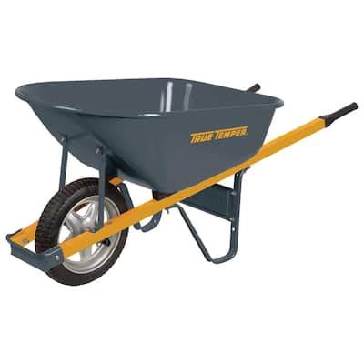 True Temper Cu Ft Steel Wheelbarrow S But The Home Depot