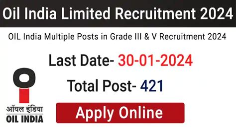 Oil India Recruitment 2024 Apply Online Notification