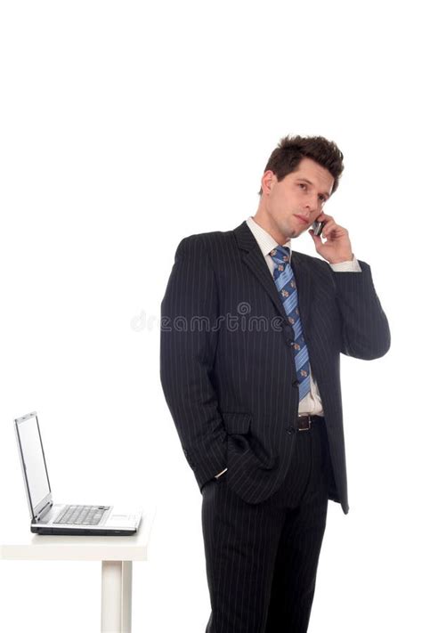 Businessman Using A Mobile Phone Stock Photo Image Of Communication