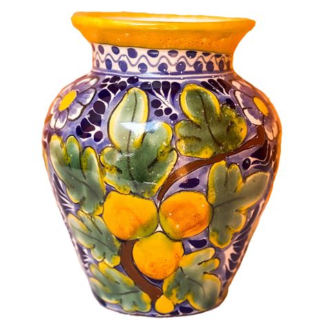 Mexican Talavera Vase 3 El Callejon Art