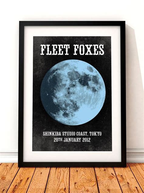 Fleet Foxes Poster Concert Poster Art Fox Poster Fleet Foxes