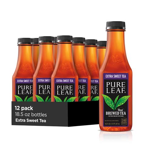 12 Bottles Pure Leaf Extra Sweet Iced Tea 18 5 Fl Oz Walmart