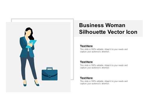 Business Woman Silhouette Vector Icon Ppt PowerPoint Presentation ...