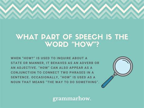 What Part Of Speech Is The Word How With Examples TrendRadars