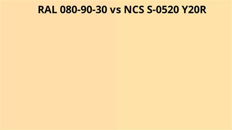 Ral 080 90 30 Vs Ncs S 0520 Y20r Ral Colour Chart Uk