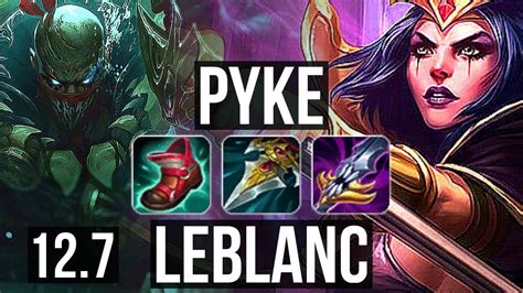 PYKE Vs LEBLANC MID 9 1 7 2 9M Mastery 1400 Games Dominating