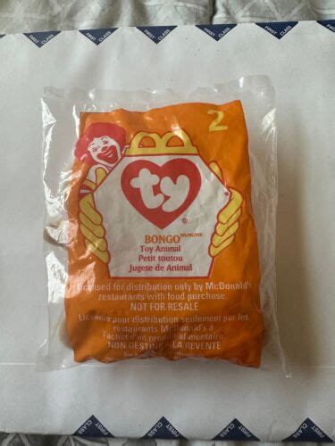 Ty Teenie Beanie Babies Bongo The Monkey 2 McDonalds Happy Meal Toy