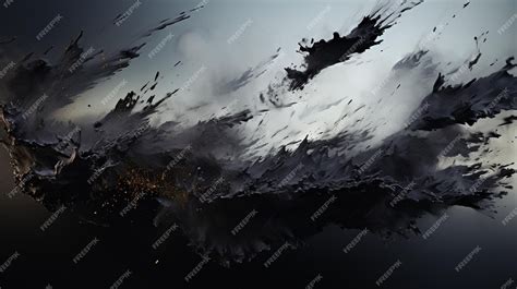 Premium AI Image | Black paint splash background