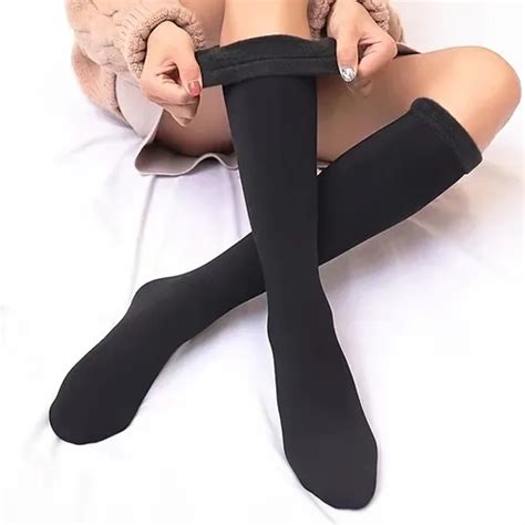 Pack X Pares Medias T Rmicas Invierno C Lidas Talle Negro Nude Pares Negros Par