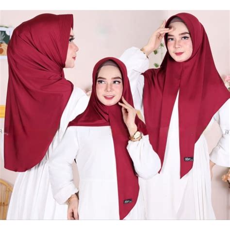 Jual TERBARU HIJAB SEGITIGA PED INSTAN JERSEY PREMIUM JILBAB