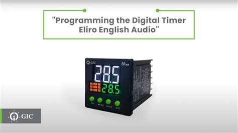 Gic Learning Hub Digital Timer Eliro Basic Programming English