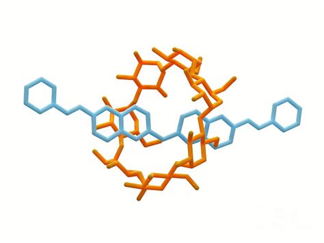 Rotaxane Molecular Crystal Structure By Science Photo Library