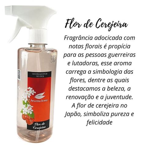 Gua Perfumada Para Tecidos Roupas Len Ol Flor Cerejeira Compre Na