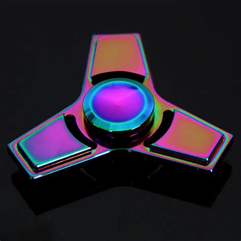 Rainbow Fidget Spinner Aluminium Colorful Spinner Hand Toy Metal Edc