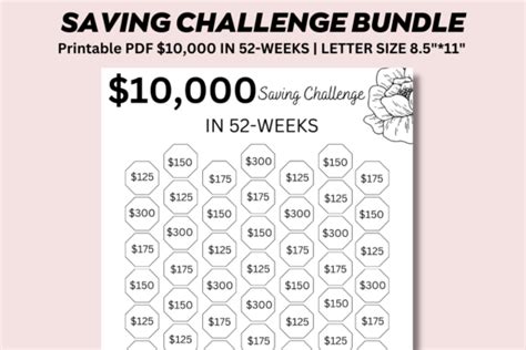 10000 Savings Challenge Printable Graphic By Creative Pro Svg · Creative Fabrica