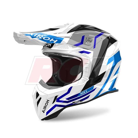 Capacete Airoh Aviator Ace Ground Blue Gloss Rc