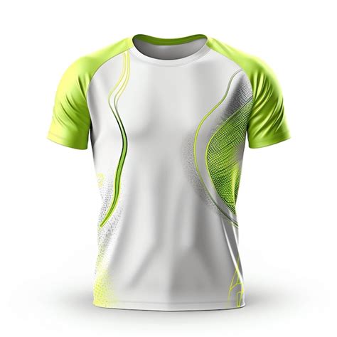 Premium AI Image | A green and white shirt with a green design.