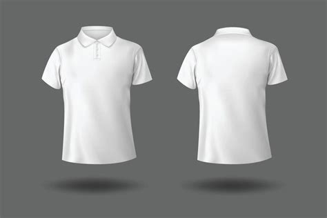 Short Sleeve White Polo Shirt Mockup Plain Polo Shirts Custom Polo