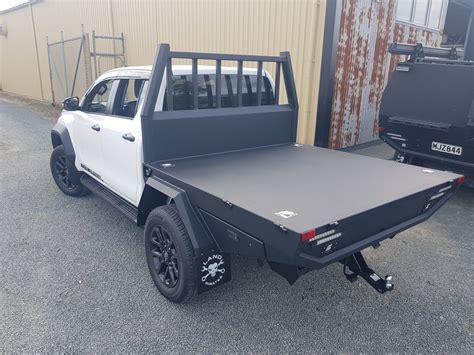 Toyota Hilux with Flat deck tray and removable box. - Land Pirates