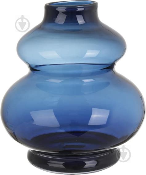 ᐉ Ваза стеклянная синяя 35х32 см Wrzesniak Glassworks • Купить в Киеве ...