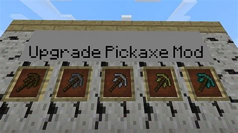 16 Upgrade Pickaxe Mod Minecraft Mod