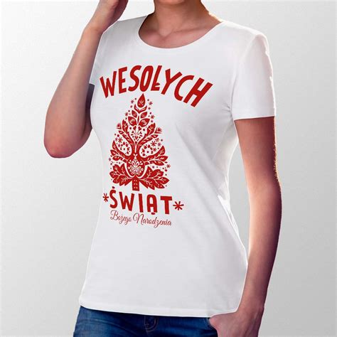 Koszulka świąteczna damska WESOŁYCH ŚWIĄT – Tshirt-Gallery
