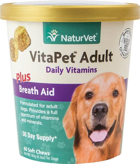 Amazon Naturvet Vitapet Adult Daily Vitamins Plus Breath Aid For