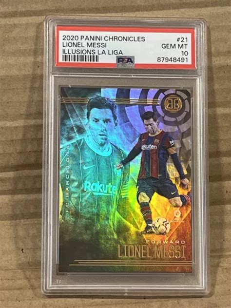 Panini Chronicles Illusions La Liga Lionel Messi Psa Gem