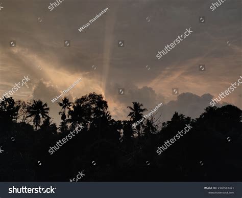 Combination Silhouette Sun Rays Stock Photo 2143510421 | Shutterstock