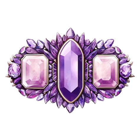 Amethyst And Purple Crystal Gem Border Label Amethyst Purple Label