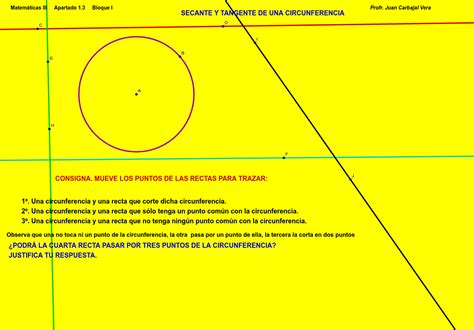 Secante Y Tangente De Una Circunferencia Vobo Geogebra