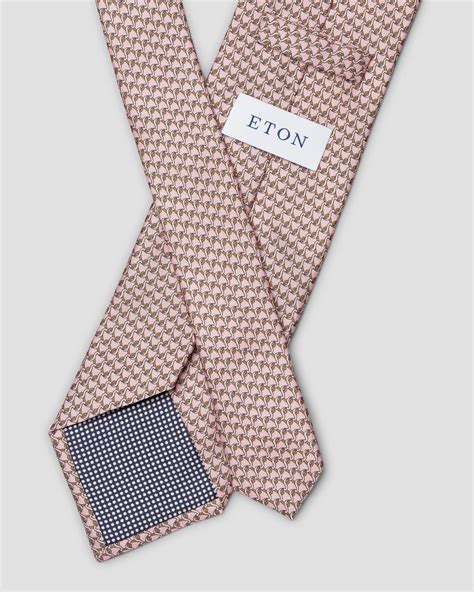 Geometric Print Silk Tie Eton