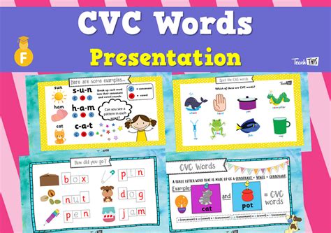 Cvc Words Presentation Teacher Resources And Classroom Games Teach This