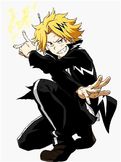 Denki Kaminari Fanart Sticker For Sale By Sivadebra Redbubble