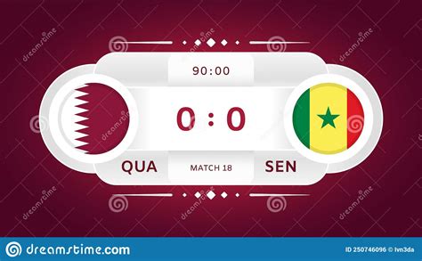 Qatar Vs Senegal Match Football World Football Championship