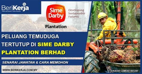 Temuduga Tertutup Pelbagai Jawatan Di Sime Darby Plantation Senarai