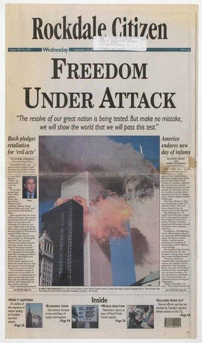 Newspaper: Freedom under Attack: "The Resolve of Our Great Nation Is ...